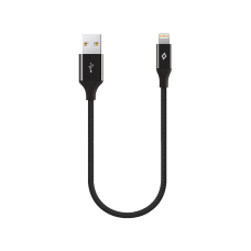 AlumiCable Mini Siyah 30cm (İphone) Lightning Şarj / Data Kablosu